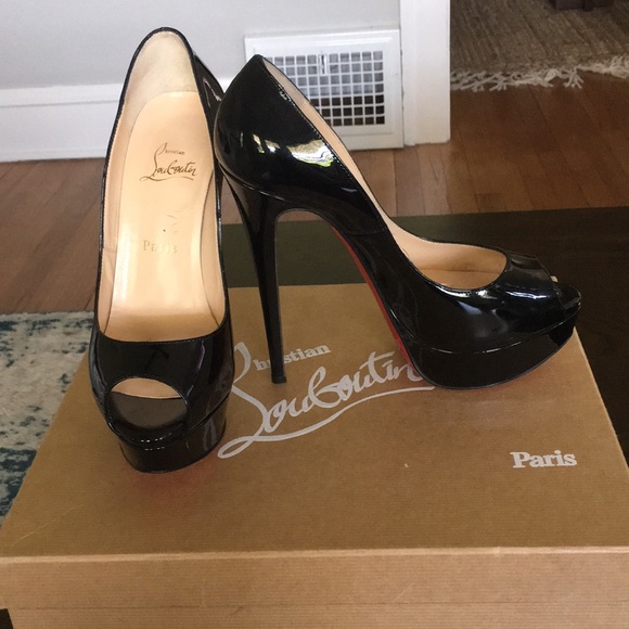Christian Louboutin Lady Peep Patent Black - Picture 2 of 6